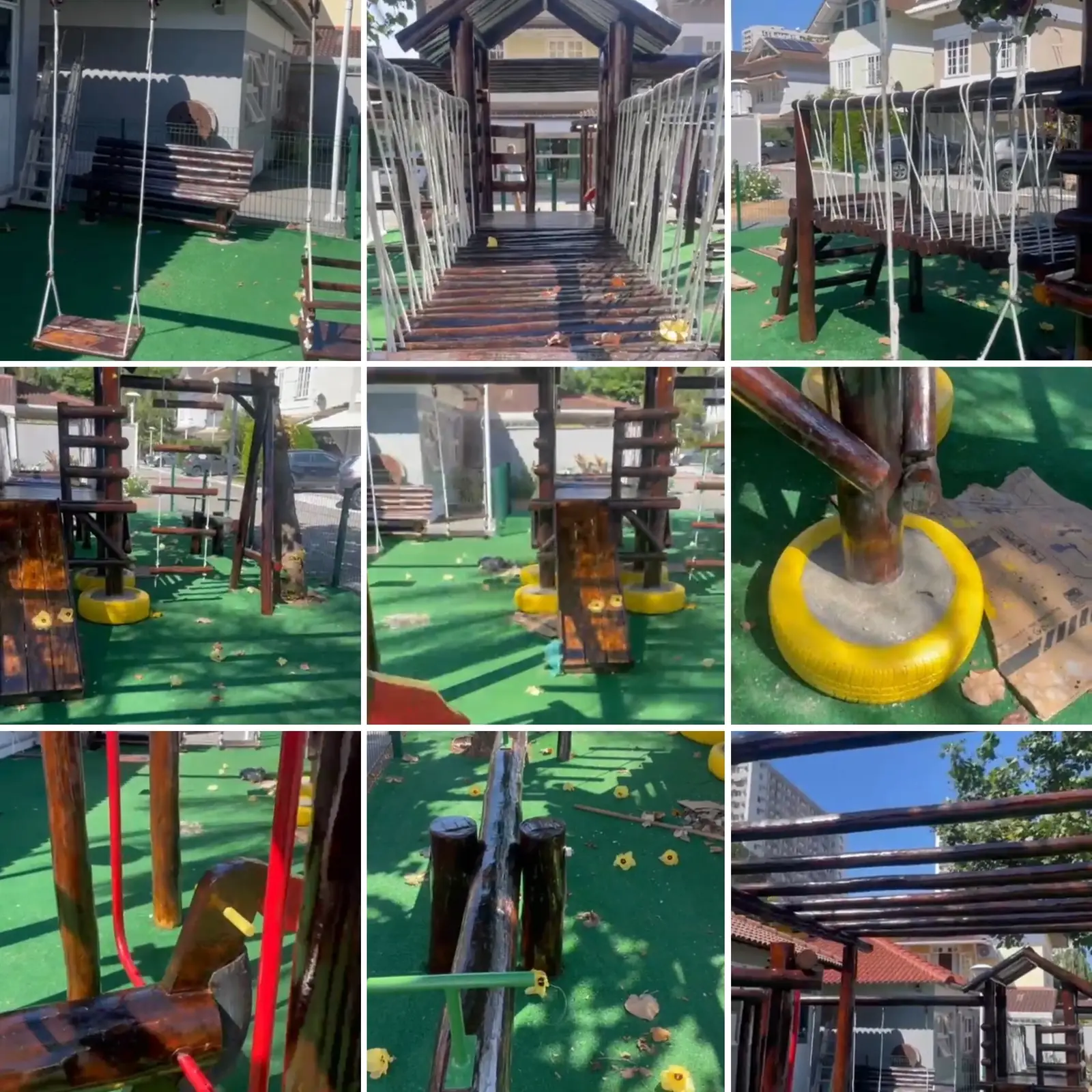 Playground PHD com piso de borracha